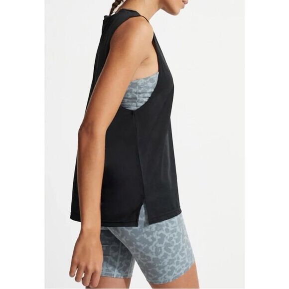 Varley Mariposa Tissue Jersey Tank Black Size SMALL - Picture 2 of 12